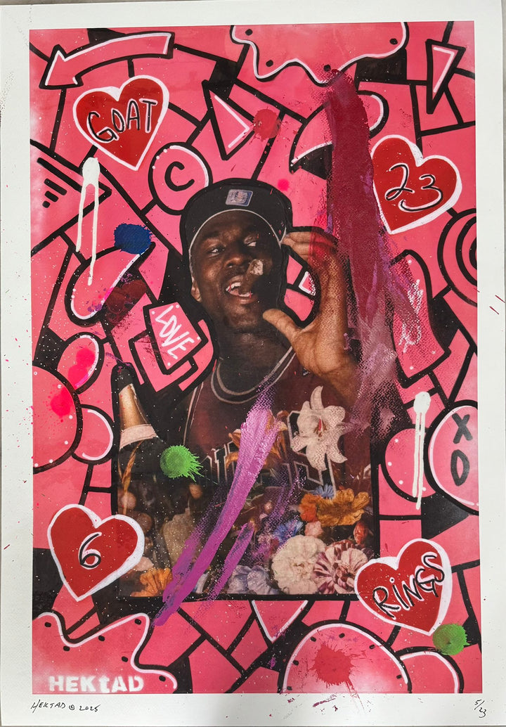 Impresión Giclée - Adornada a mano (impresión rosa)