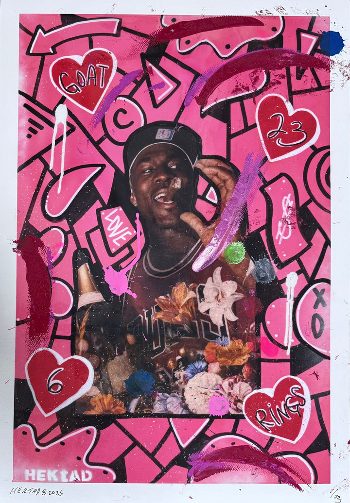 Impresión Giclée - Adornada a mano (impresión rosa)