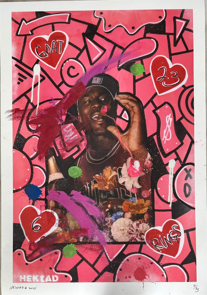 Impresión Giclée - Adornada a mano (impresión rosa)
