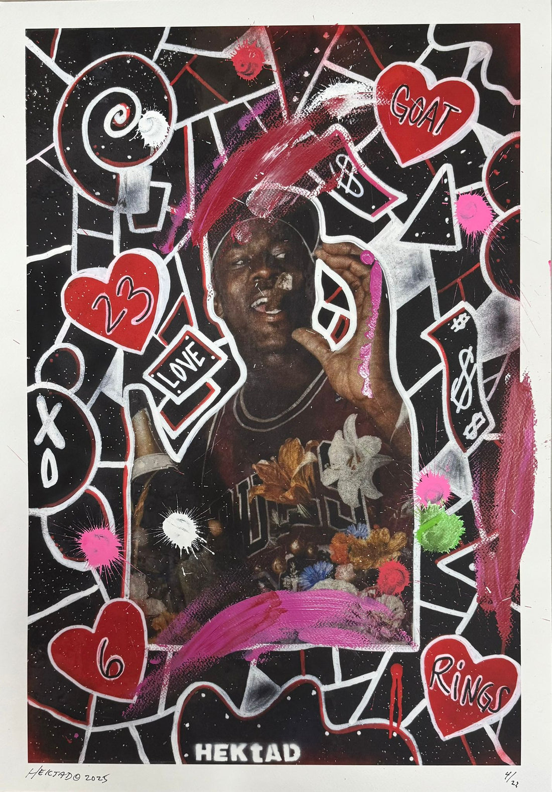 Giclee Print -Hand Embellished(Black print-v2)