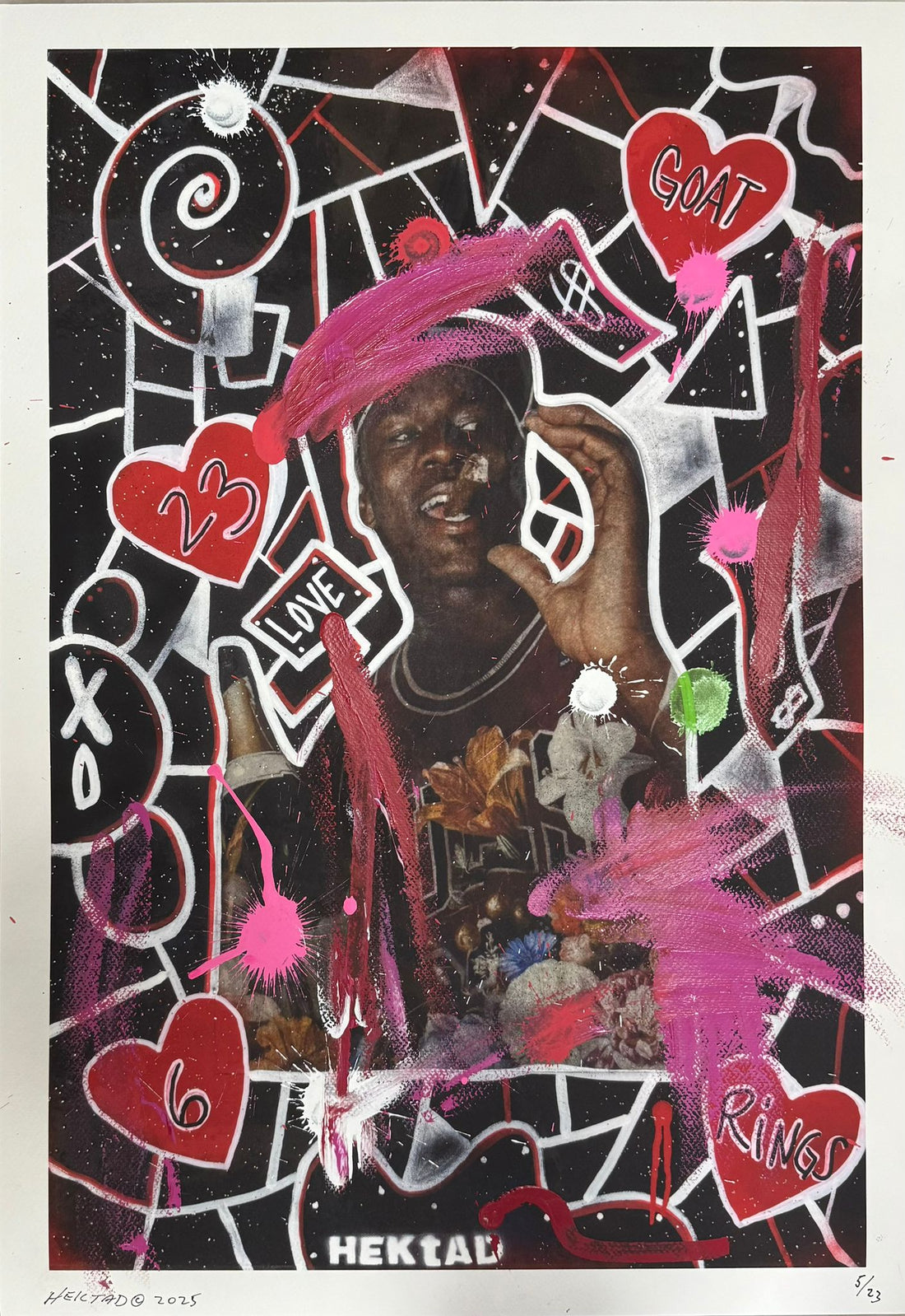 Giclee Print -Hand Embellished(Black print-v2)