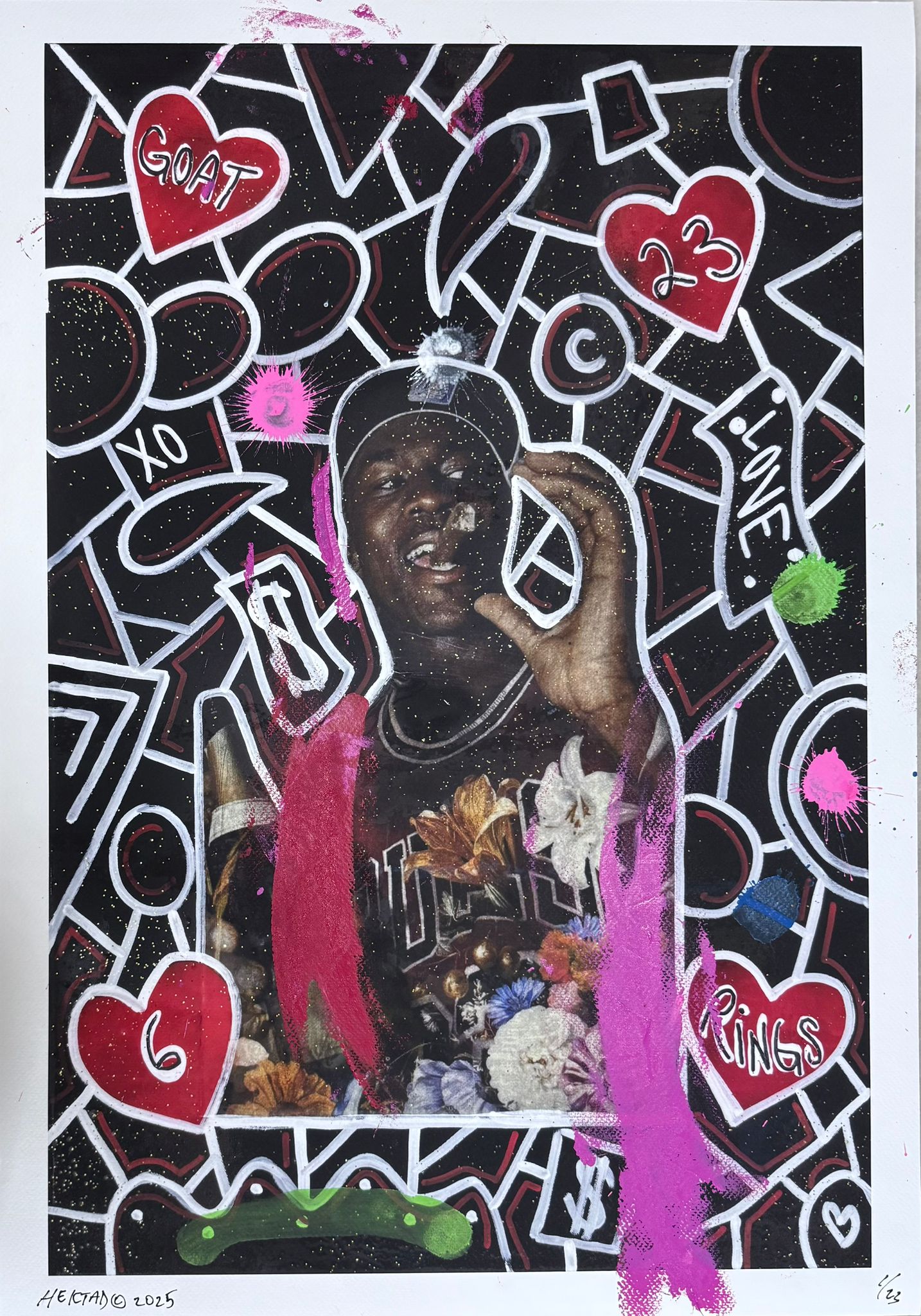 Giclee Print -Hand Embellished(Black print-v1)