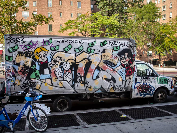 Van with art